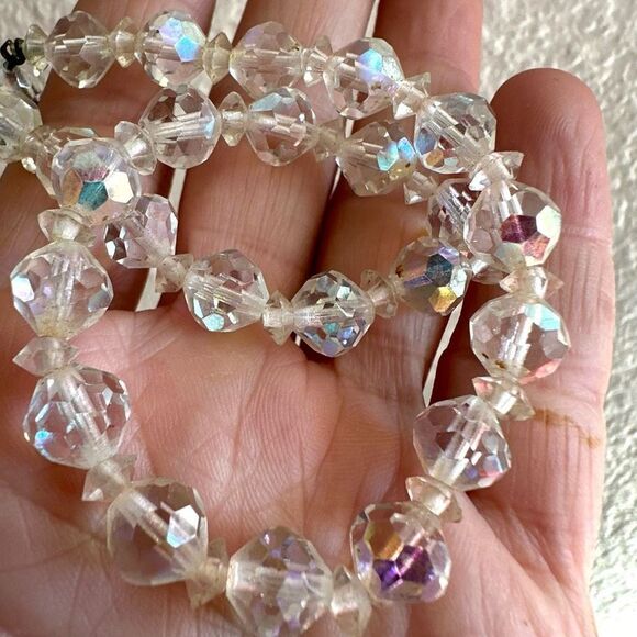 Aurora Borealis vintage choker necklace - Picture 2 of 11